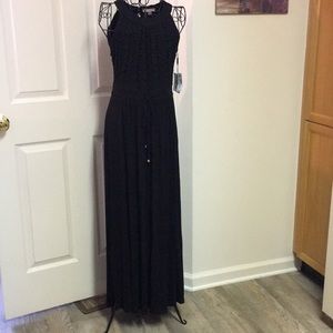 🆕 dressbarn Maxi Dress Black Floral Lace